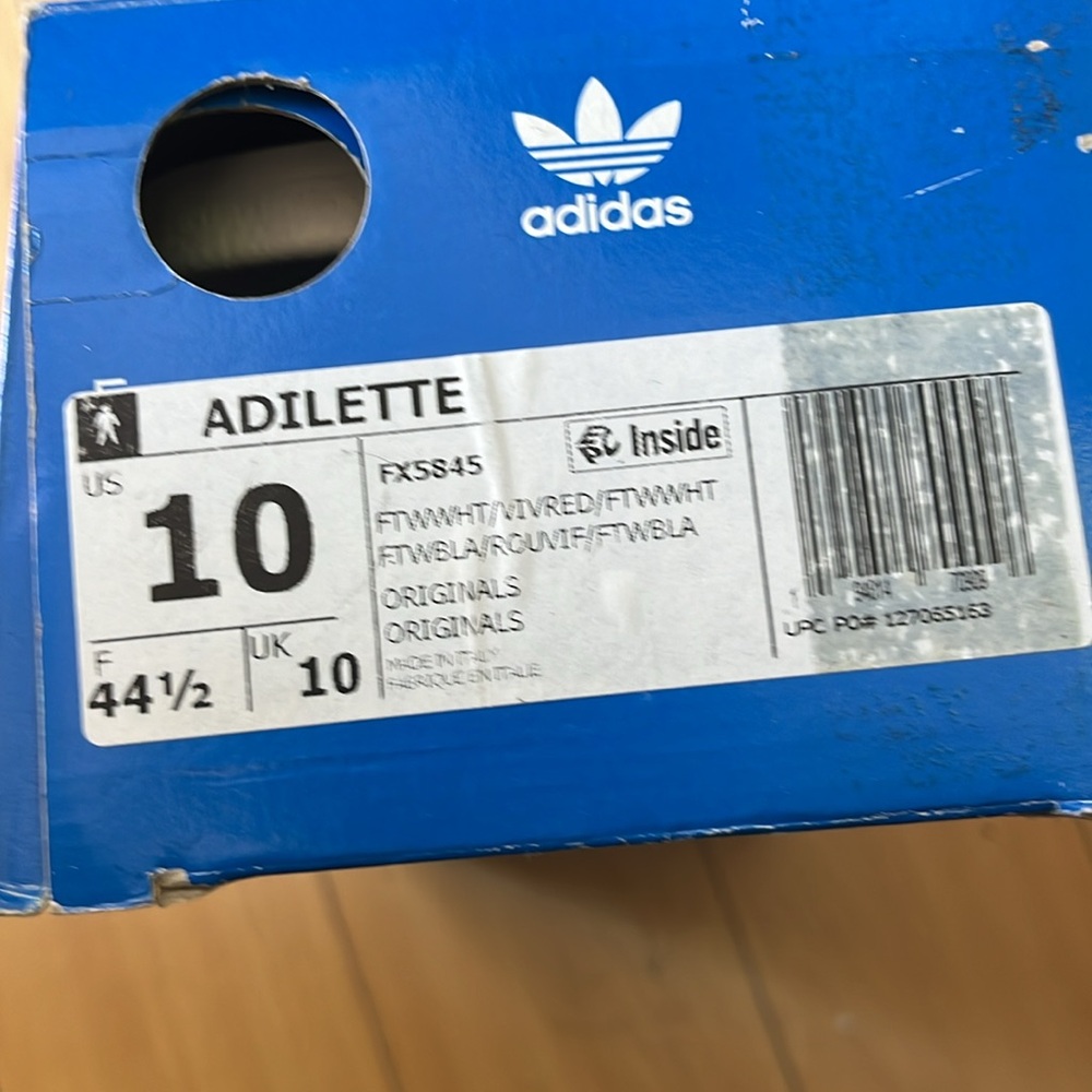 Mens adidas Originals ADILETTE SLIDES FX5845  size10 - Picture 5 of 6